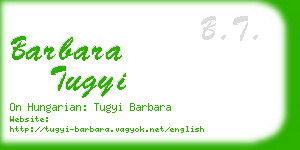 barbara tugyi business card